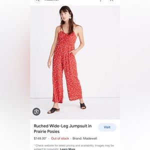 Perfect condition size 6 madewell floral jumpsuit